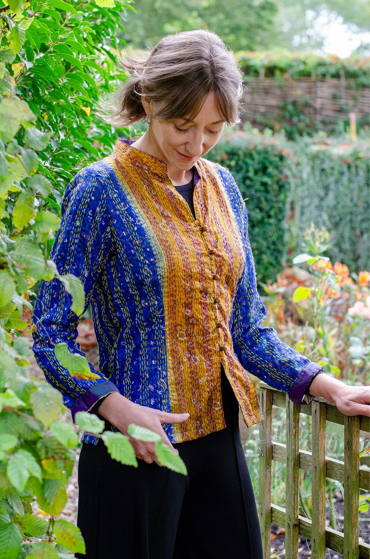 Silk Kantha Jacket | Skye | Small *SAMPLE*