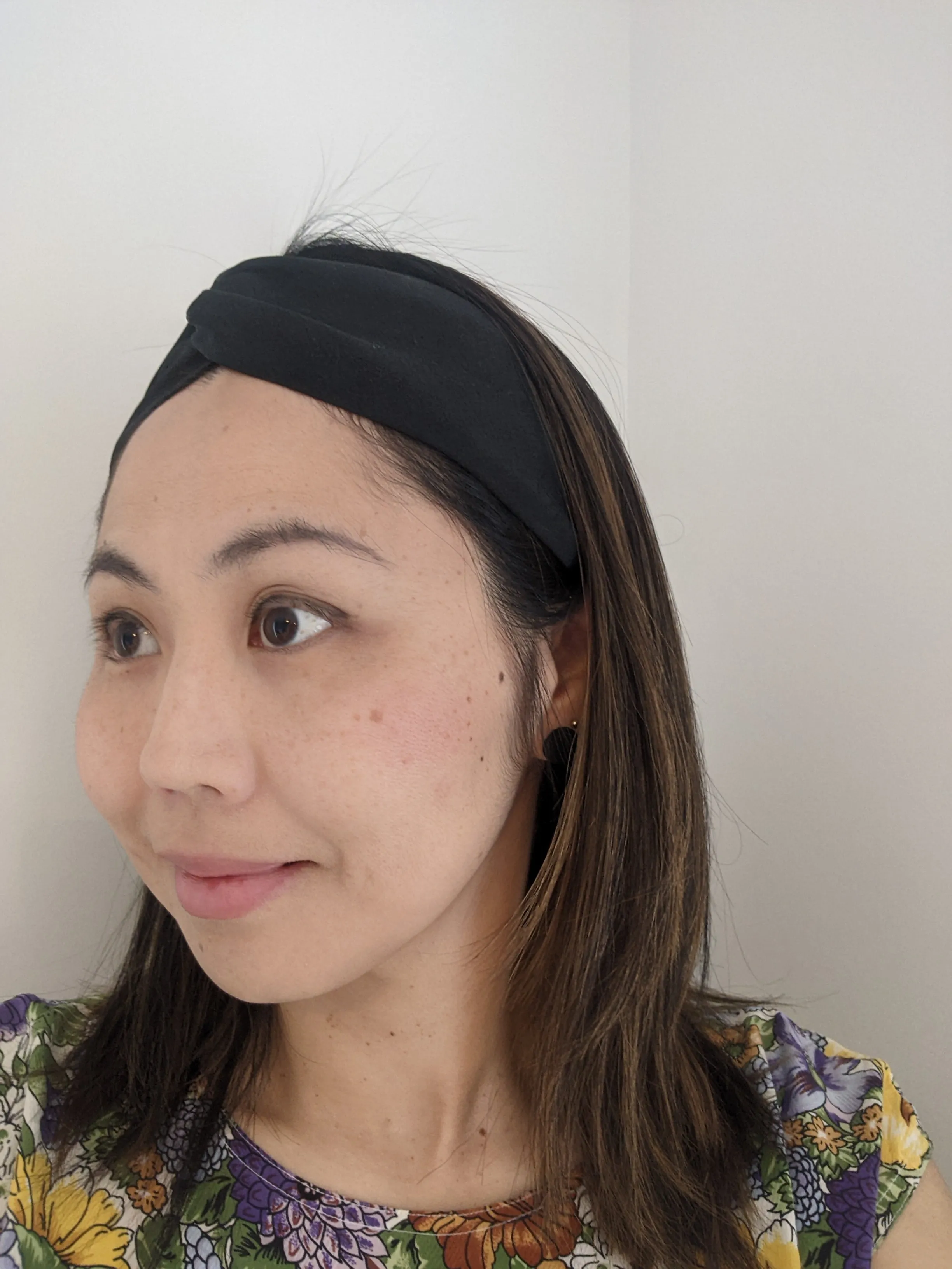 Silk Turban Headband - Green Ume and Sakura