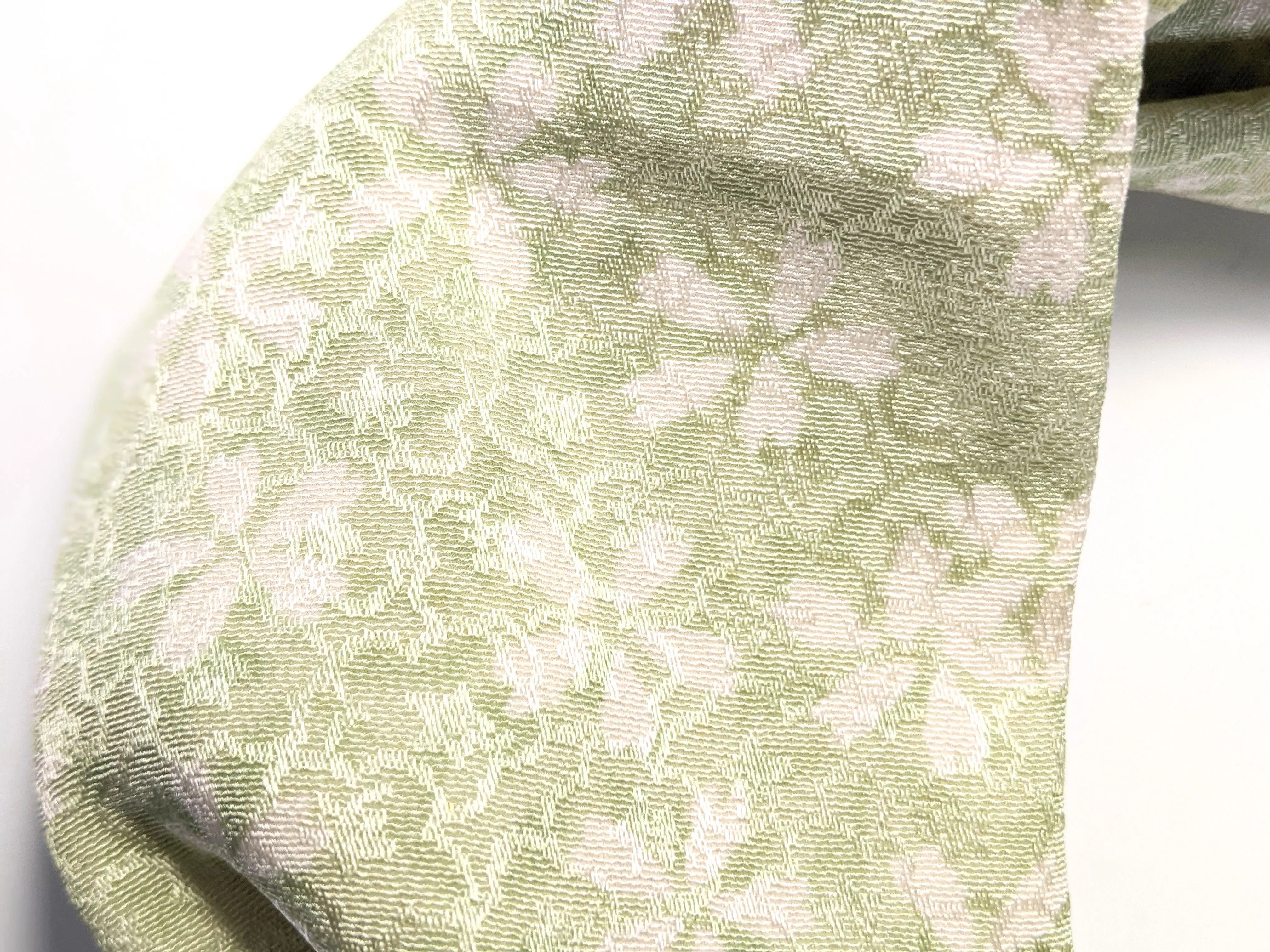 Silk Turban Headband - Green Ume and Sakura