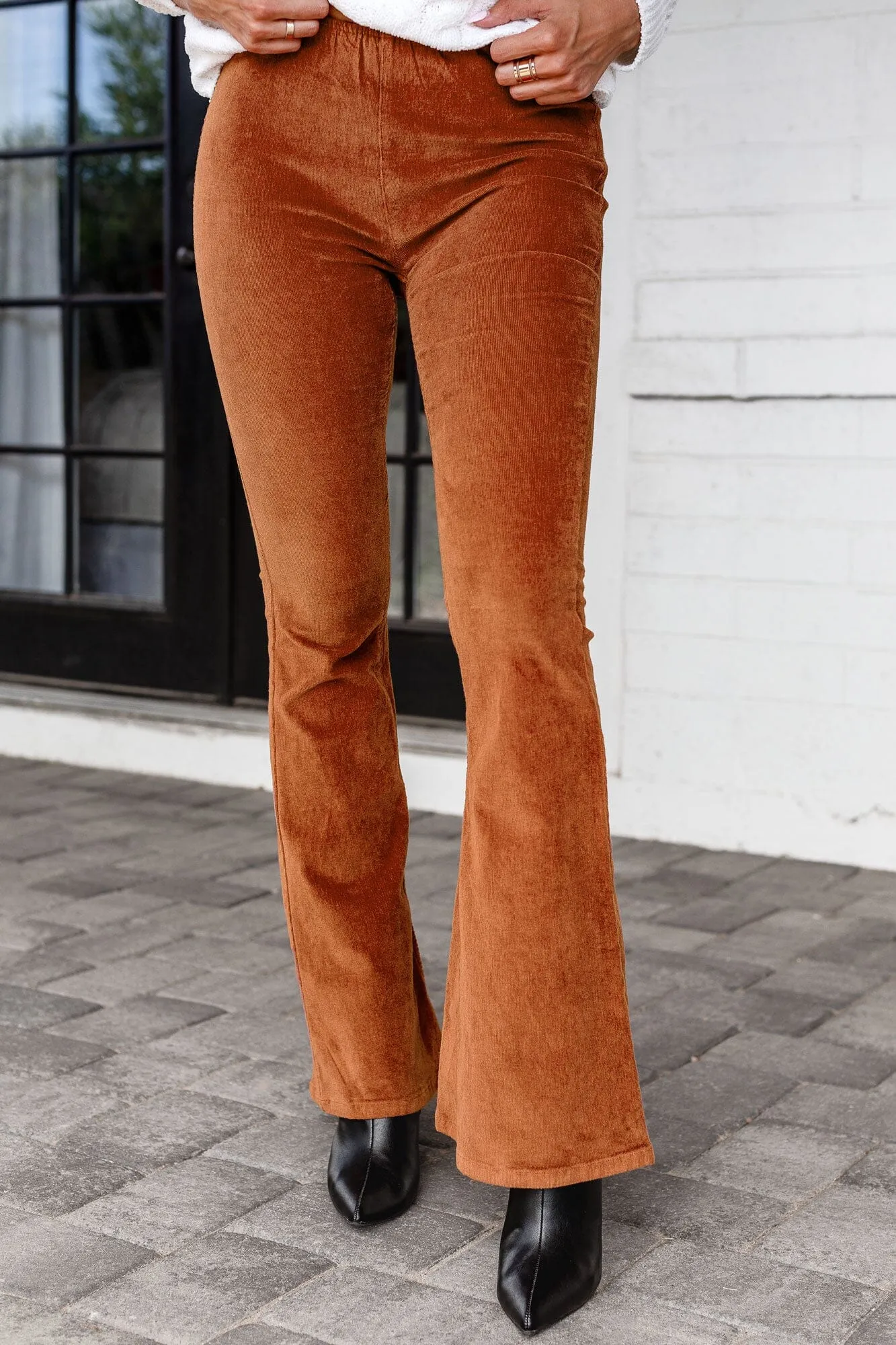 Slater Brick Corduroy Flare Pants