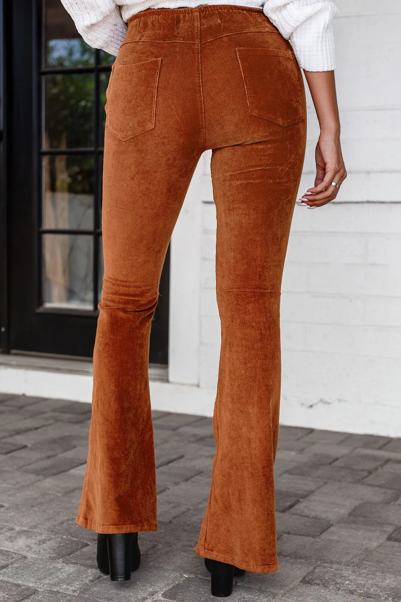 Slater Brick Corduroy Flare Pants