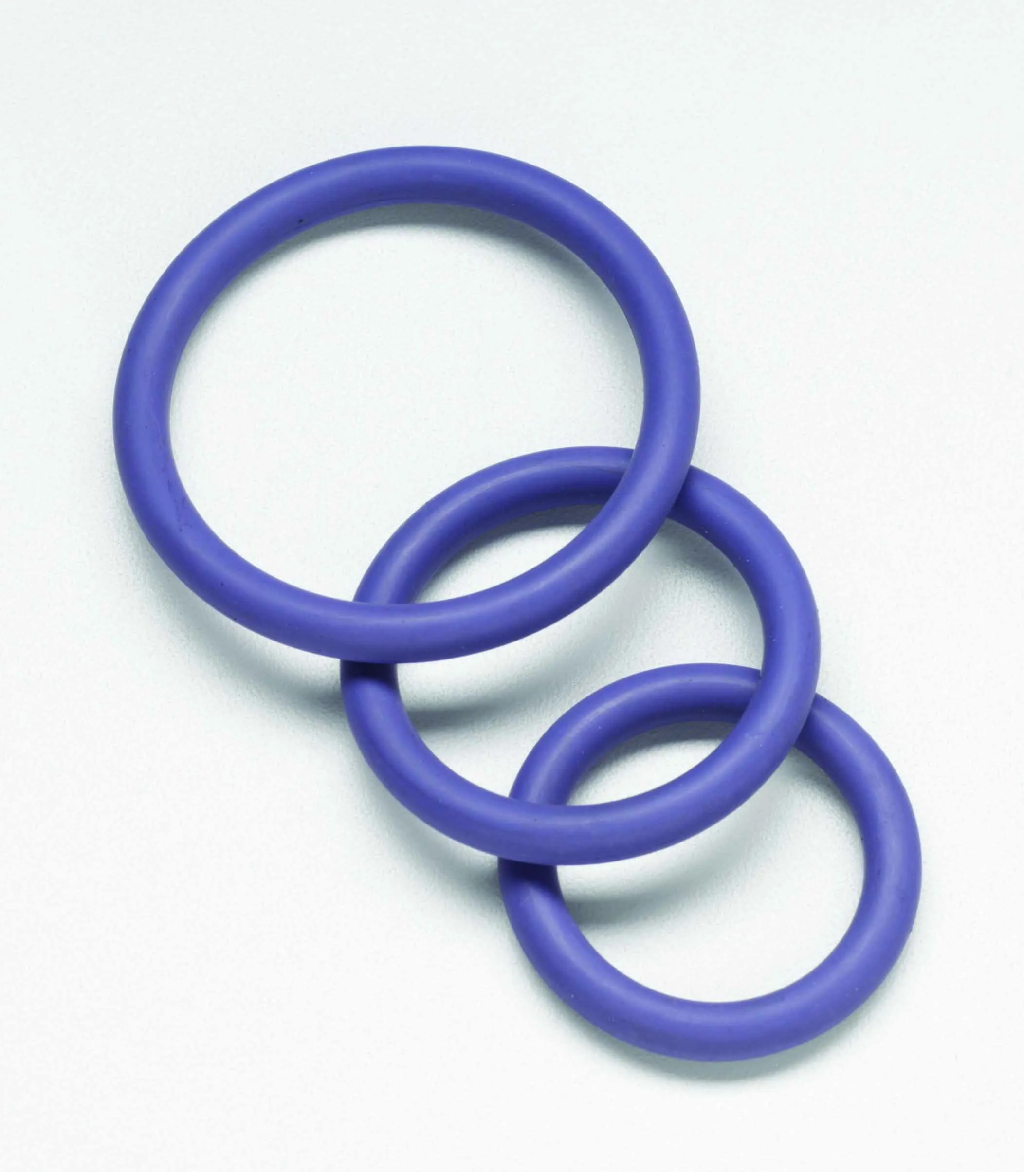 Spartacus Nitrile Cock  Ring Set - Purple Pack of 3