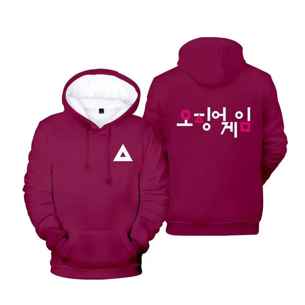 Squid Game - Triangle Symbol Type Round Collar Hoodie