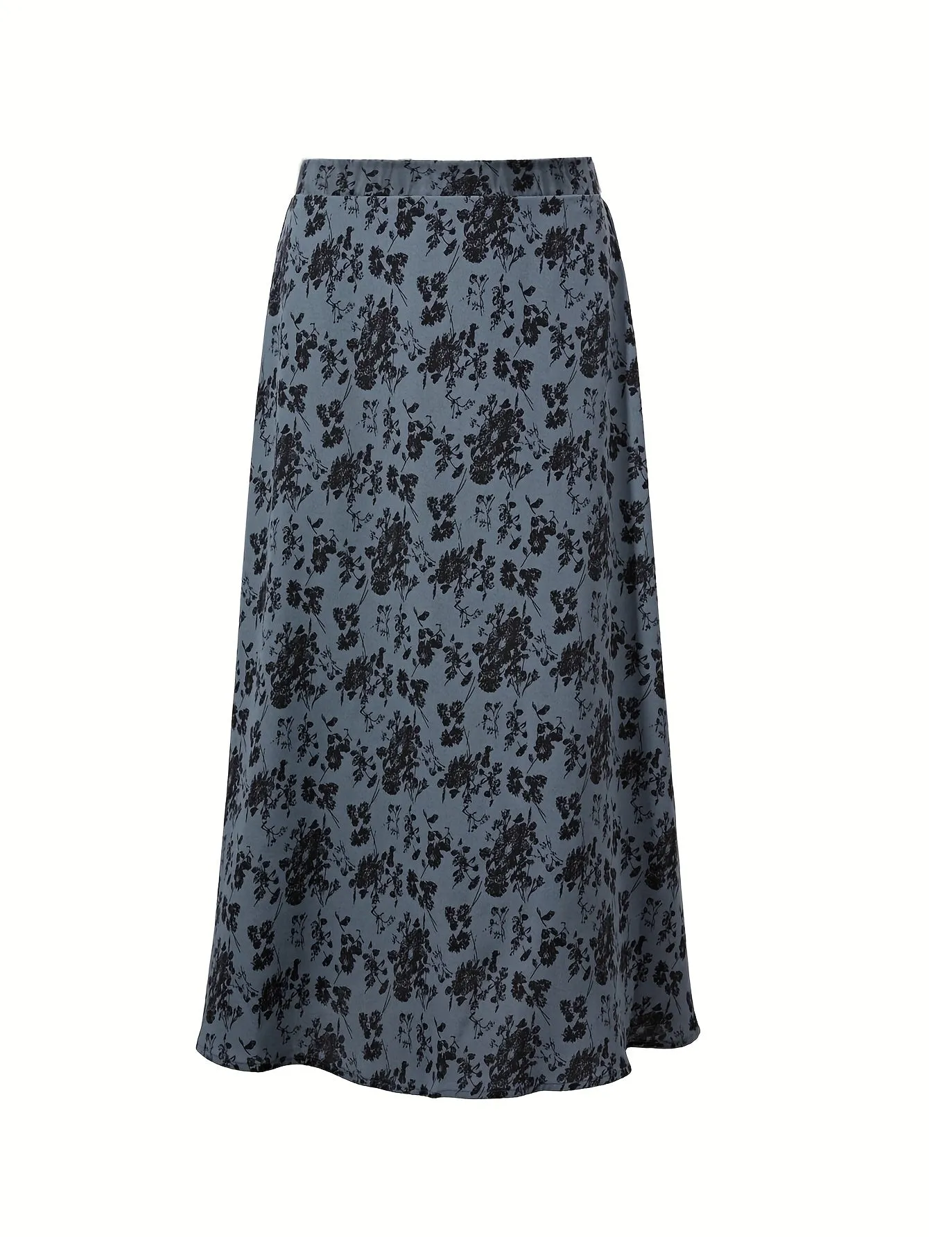 Summer Chic: Y2K Ditsy Floral High Waist Midi Skirt - Woven, Easy-Care, Durable Women's Fashion