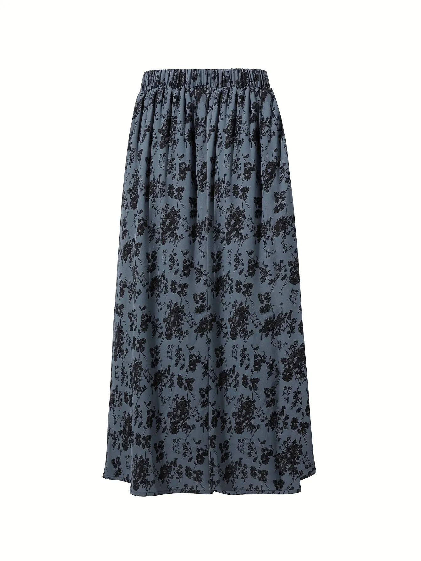 Summer Chic: Y2K Ditsy Floral High Waist Midi Skirt - Woven, Easy-Care, Durable Women's Fashion