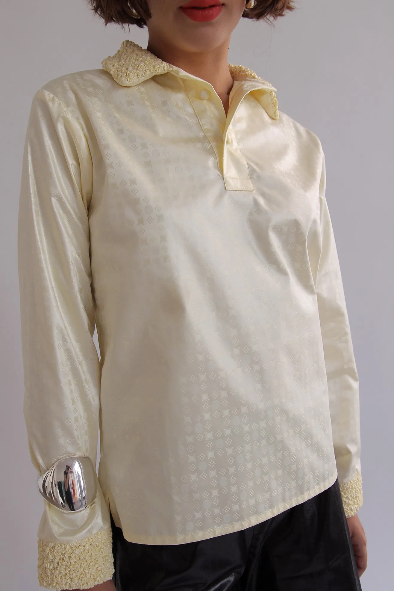 SUPER YAYA, Paolo Polo Plain Shirt, Amber Yellow