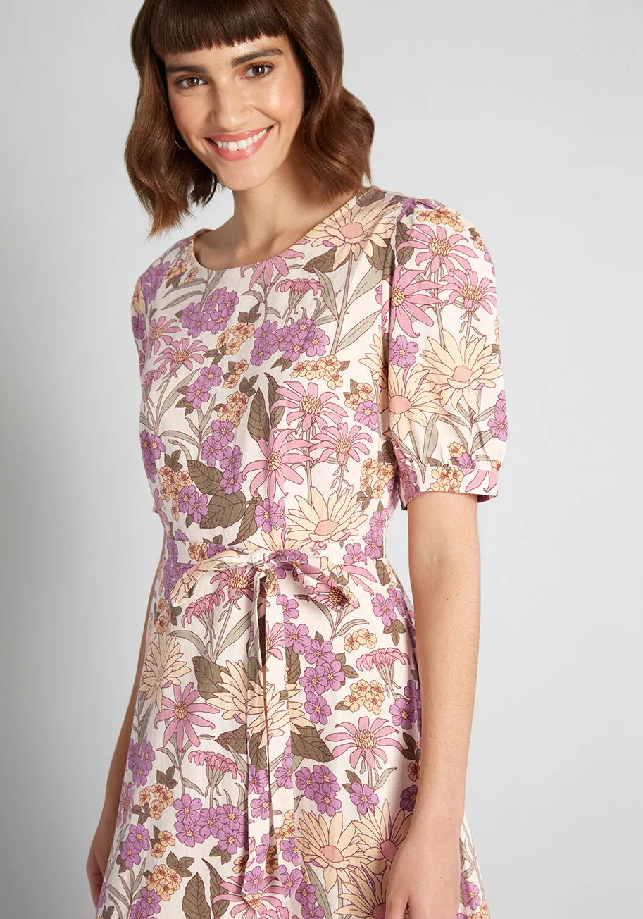 Sweet as Honey Floral Midi Dress