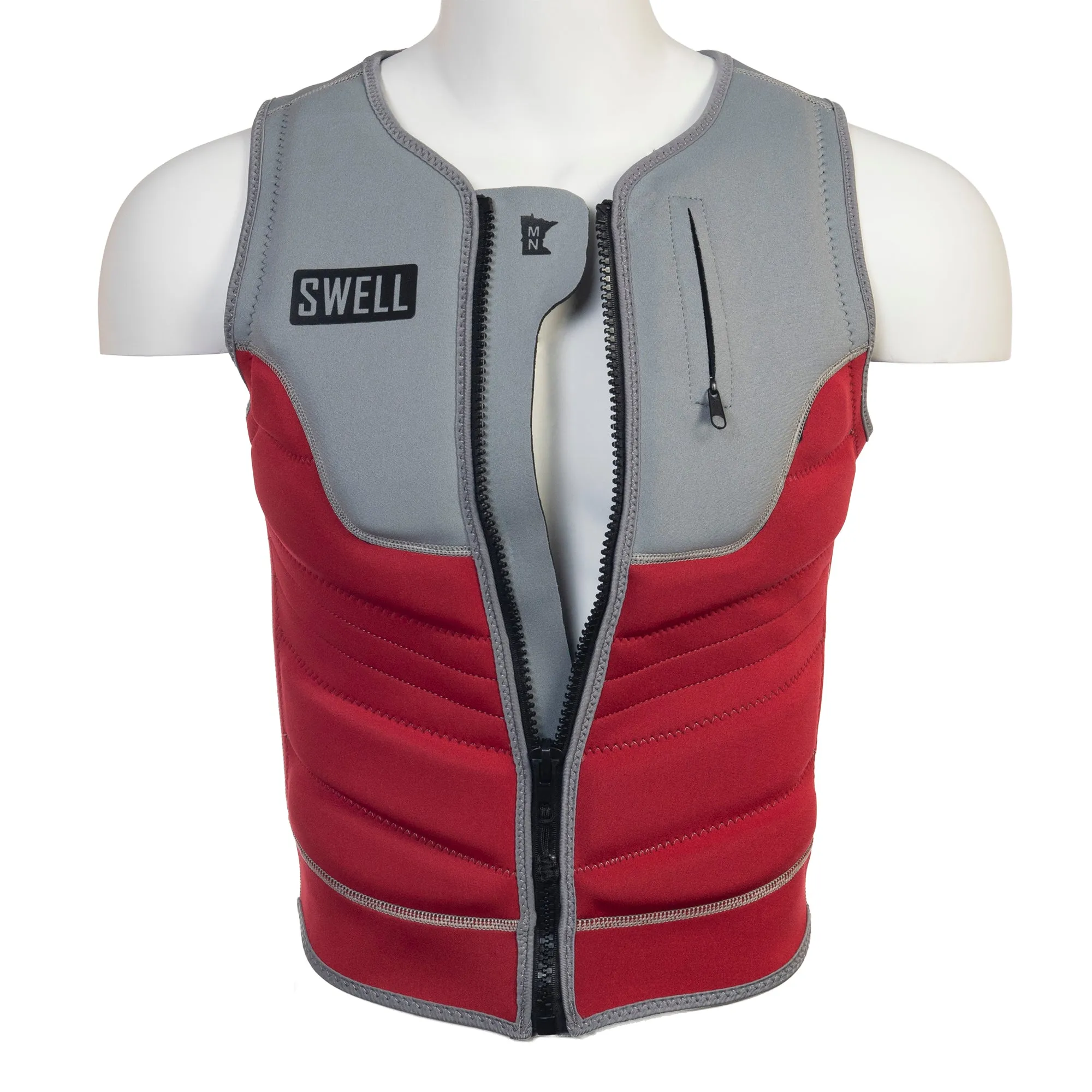 SWELL Pro Comp Vest - Men's Red -  Neoprene Jacket