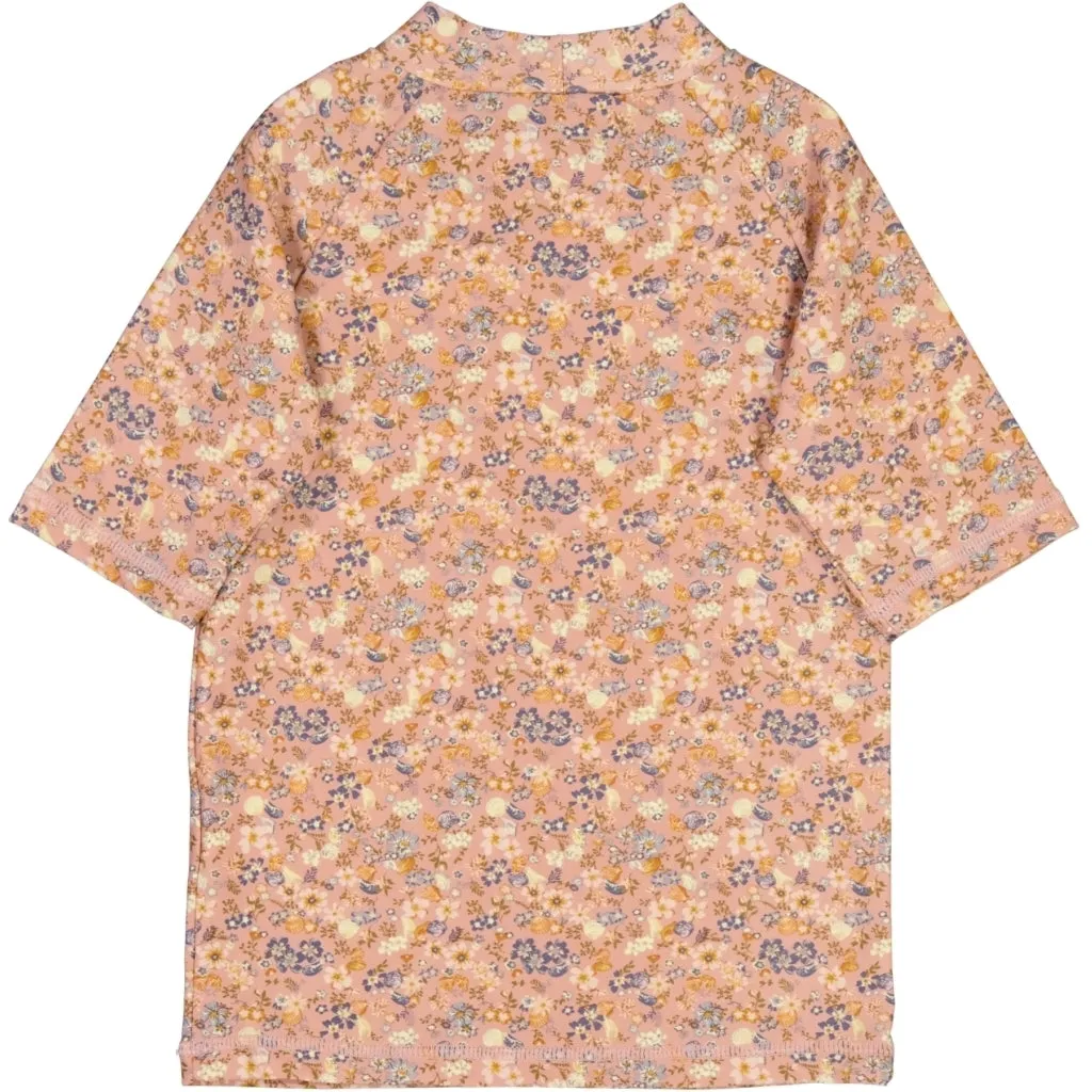 Swim T-Shirt Cecilie - flowers and seashells