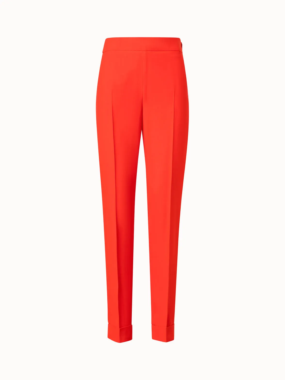 Tapered Crêpe Pants with Elastic Back