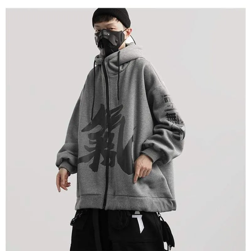 Techwear Japanese Zip-up Hoodie