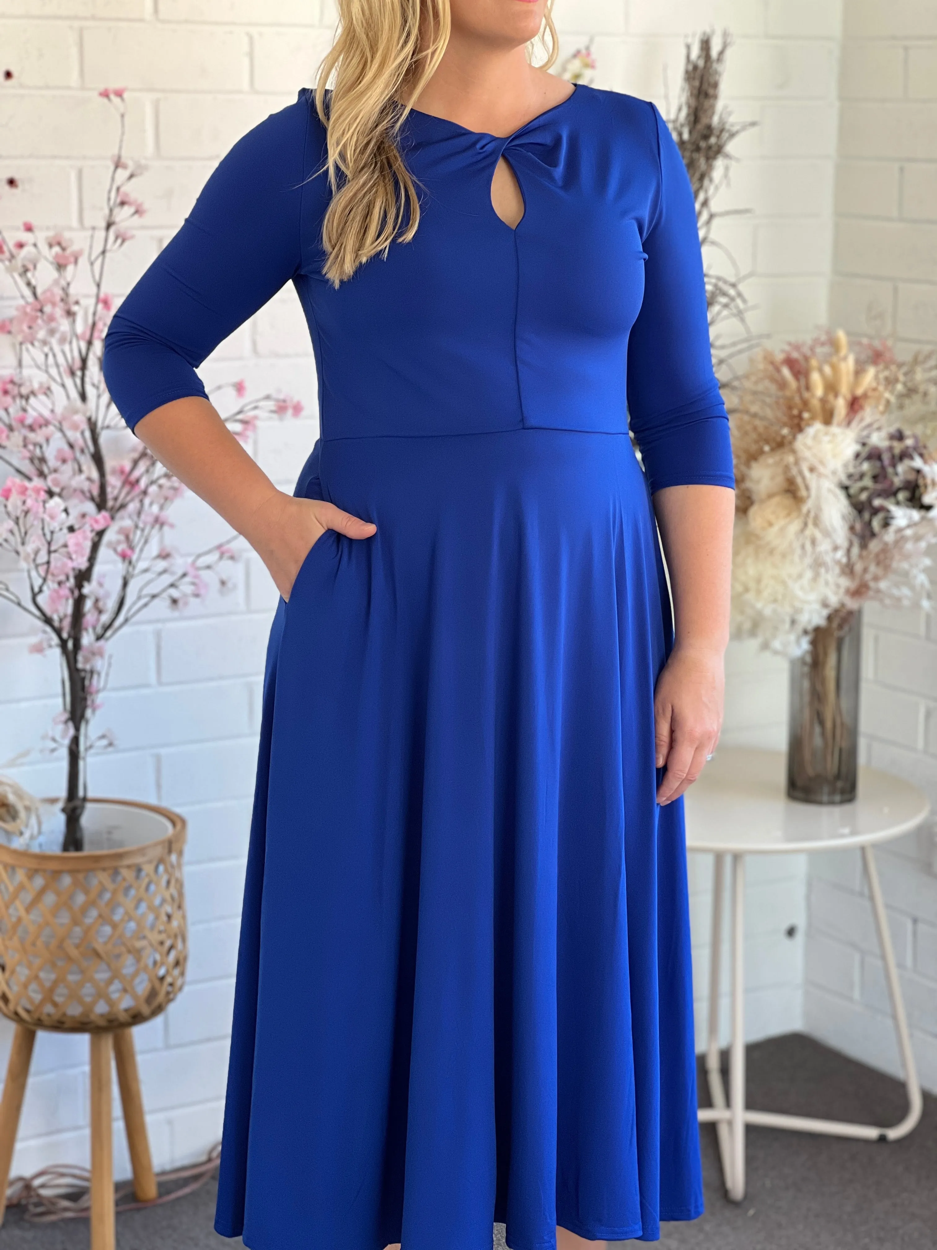 Tessa Royal Jersey Dress