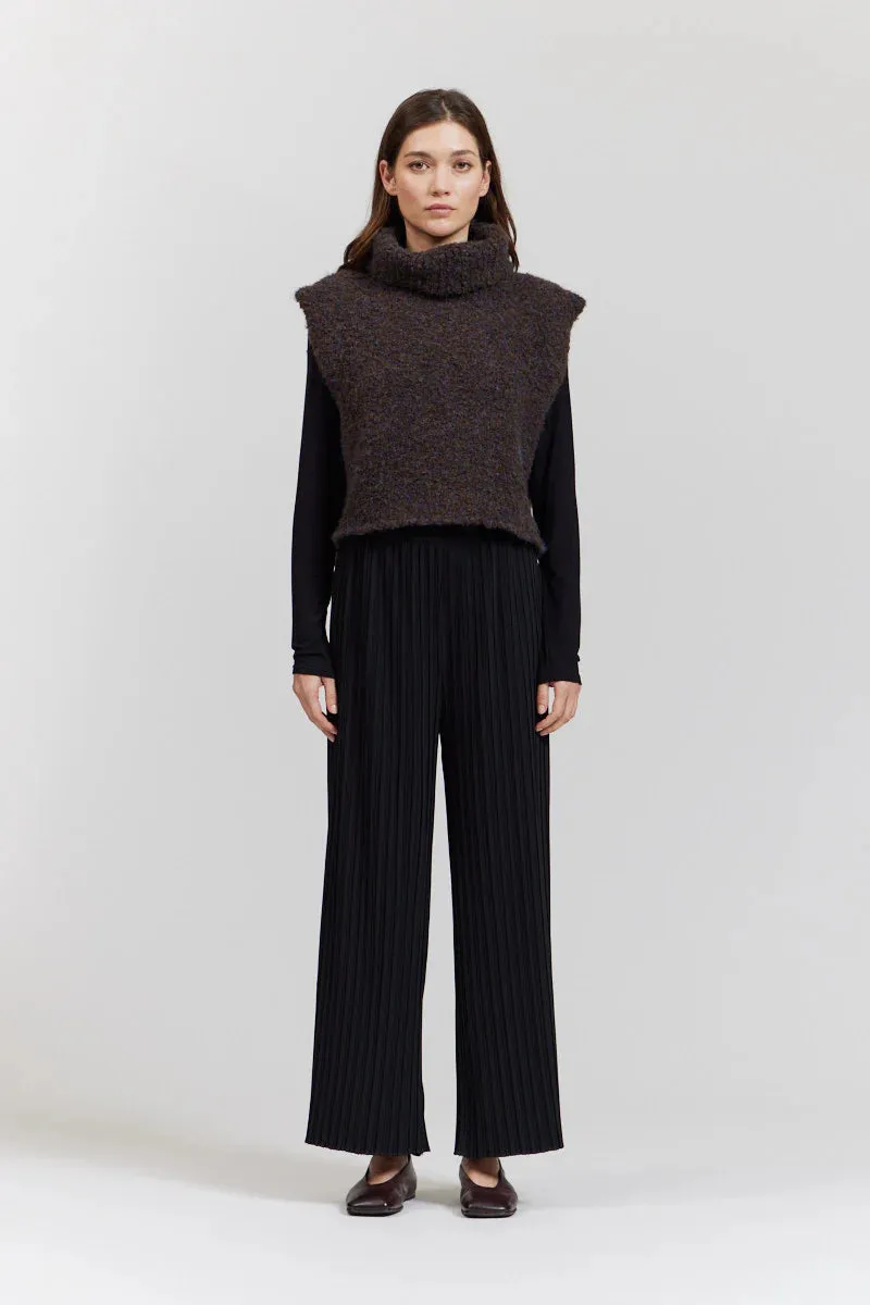 textured turtleneck shell