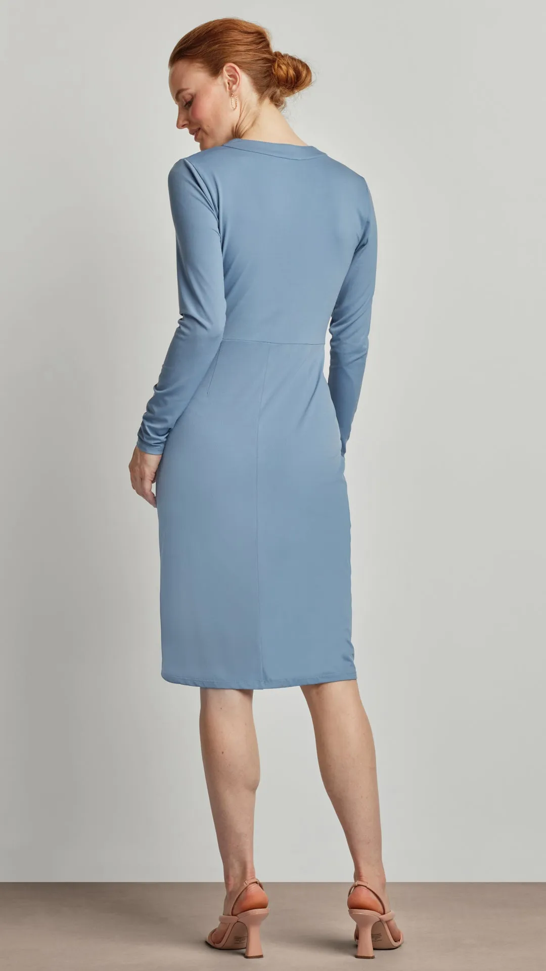 TIE WAIST V-NECK DRESS