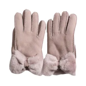 UGG Sheepskin Bow Dusk Gloves - Women's