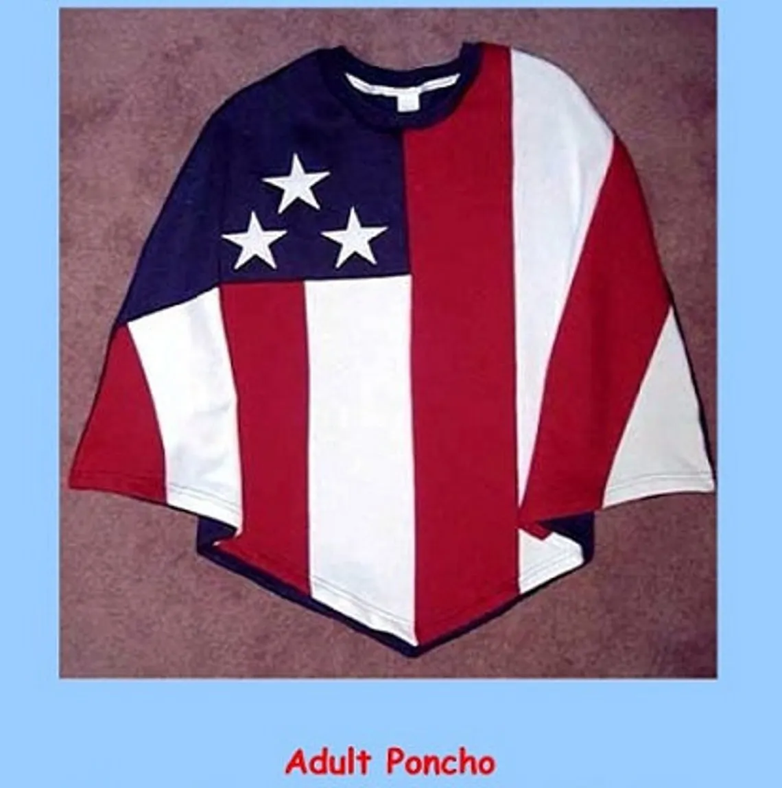 USA Flag Poncho by Stately Made in USA flagponcho