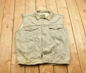 Vintage 1990s Synergy Jeans Denim Button Up Vest