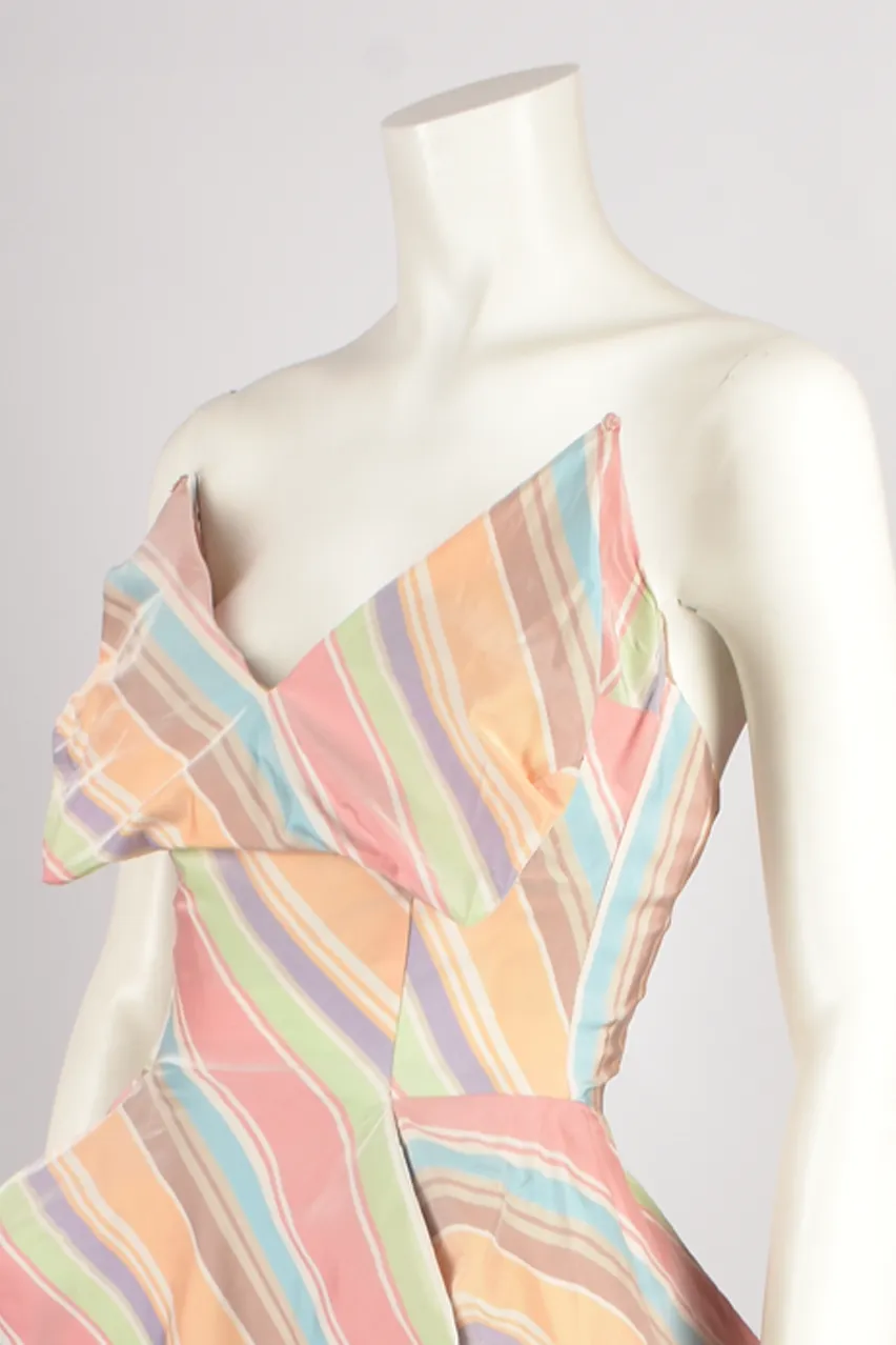 VIVIENNE WESTWOOD 2010 PASTEL STRIPED MIDI DRESS