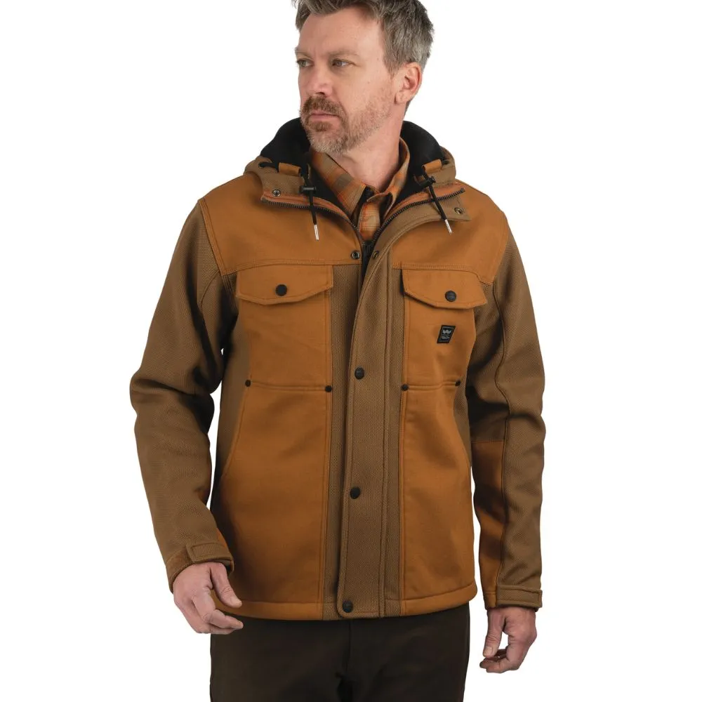 Walls Men's Bridgeport Rugged Flex Knit Work Jacket  - Brown YJ12