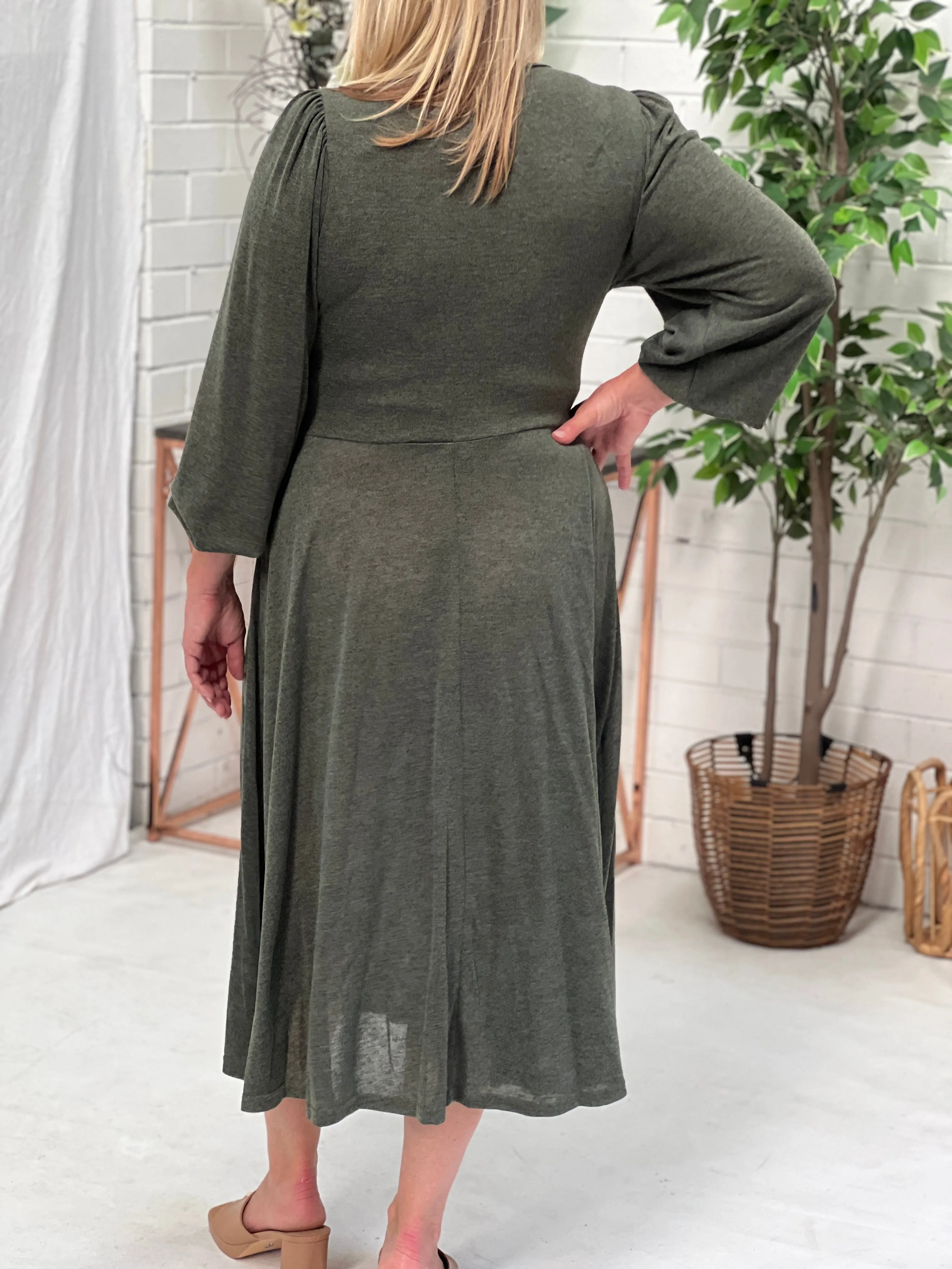 Walter Khaki Knit Dress