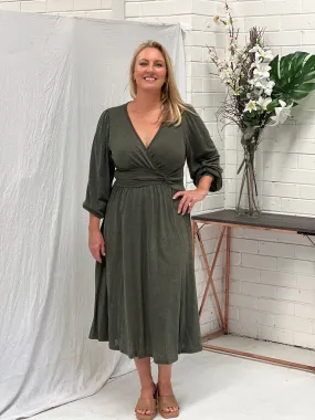 Walter Khaki Knit Dress