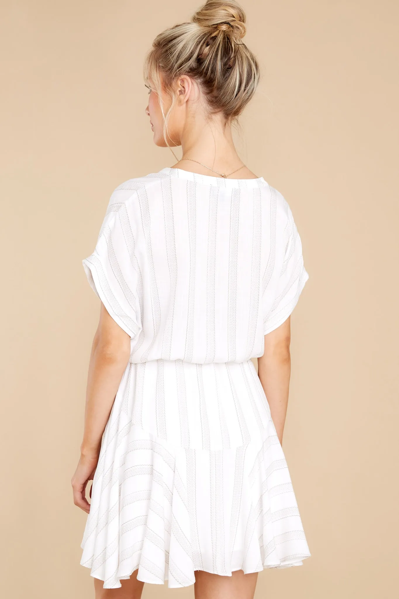 Welcome To My Dreams White Stripe Dress