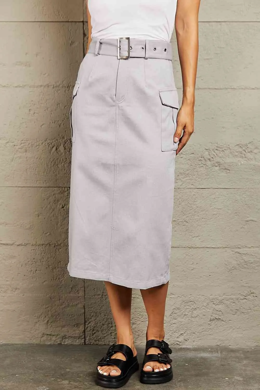 Women's HYFVE Professional Poise Buckled Midi Skirt