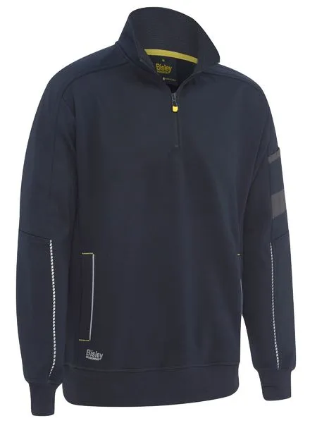 Work Fleece 1/4 Zip Pullover With Sherpa Lining - BK6924