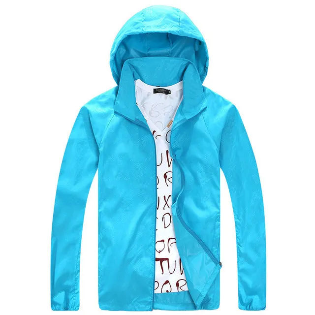 Zewo Plus Size Casual Zipper Jacket Coat Women Fashion 2017 Spring Autumn Waterproof Hooded Windbreaker Sun Clothing Men Coats