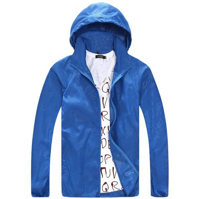 Zewo Plus Size Casual Zipper Jacket Coat Women Fashion 2017 Spring Autumn Waterproof Hooded Windbreaker Sun Clothing Men Coats