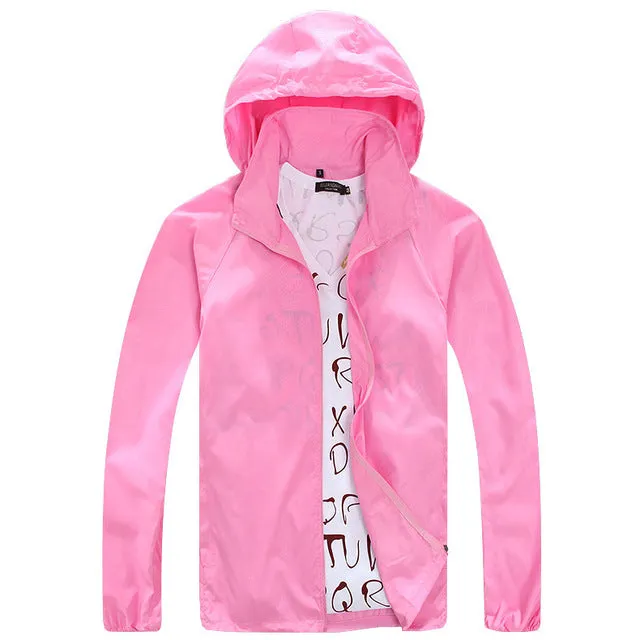 Zewo Plus Size Casual Zipper Jacket Coat Women Fashion 2017 Spring Autumn Waterproof Hooded Windbreaker Sun Clothing Men Coats