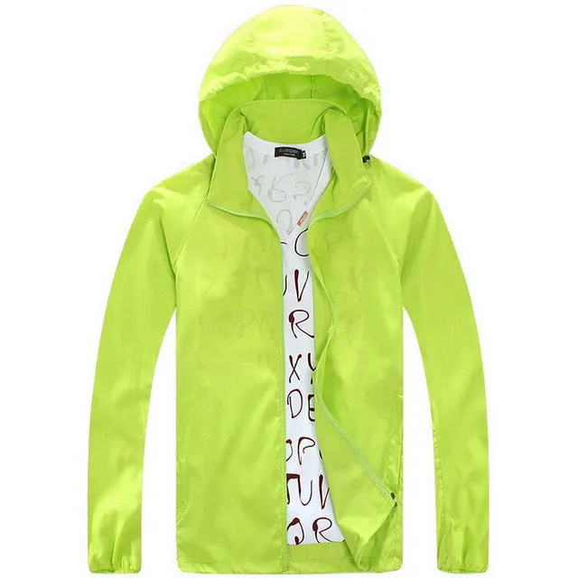 Zewo Plus Size Casual Zipper Jacket Coat Women Fashion 2017 Spring Autumn Waterproof Hooded Windbreaker Sun Clothing Men Coats