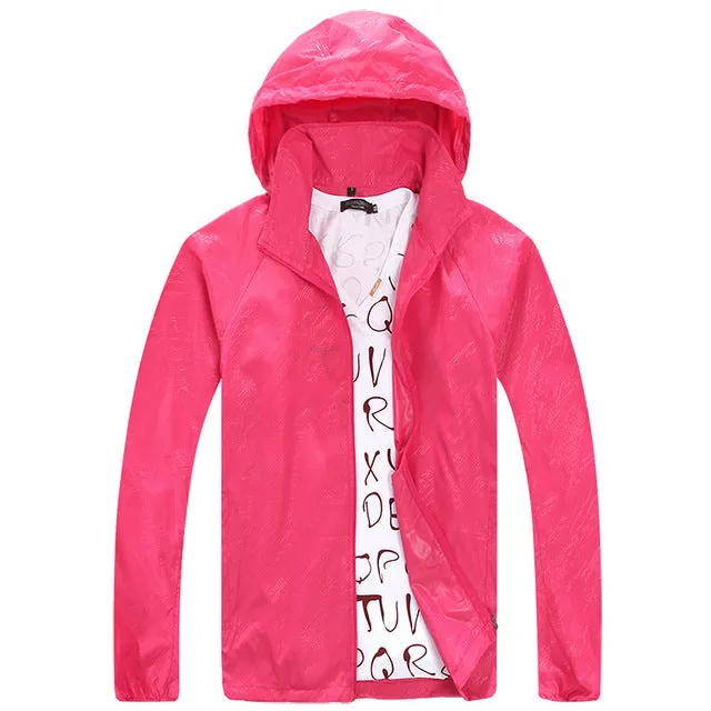 Zewo Plus Size Casual Zipper Jacket Coat Women Fashion 2017 Spring Autumn Waterproof Hooded Windbreaker Sun Clothing Men Coats