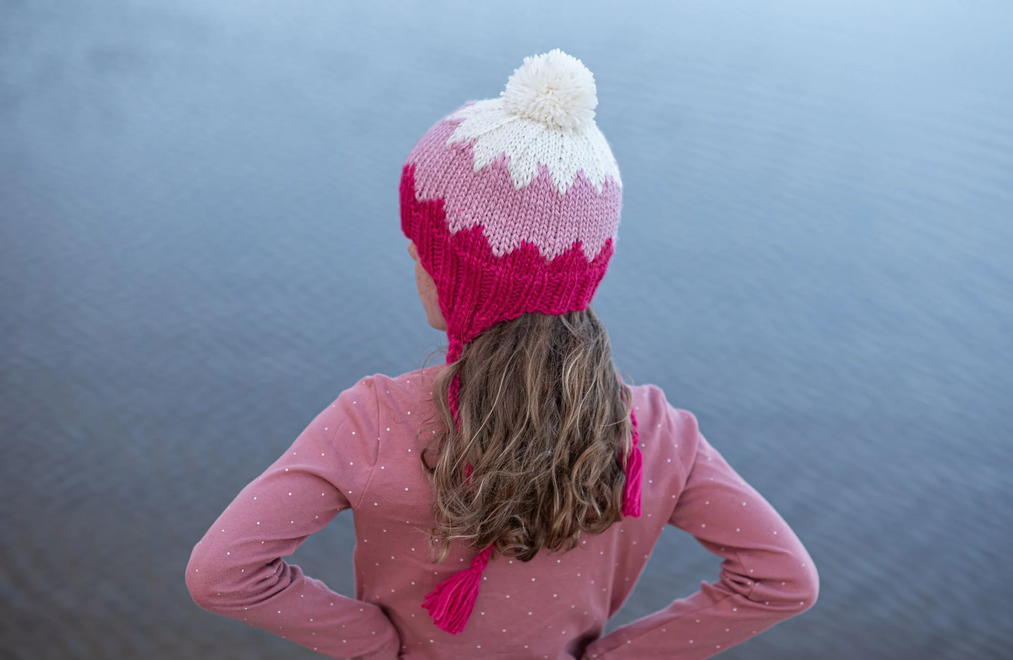 Zig Zag Beanie Pink