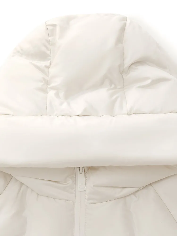 Zip-Up Hooded Goose Down Jacket