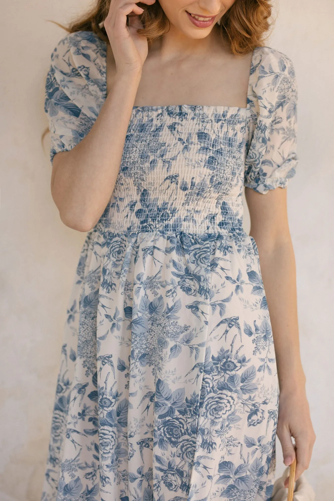 Zoey Smocked Midi Dress